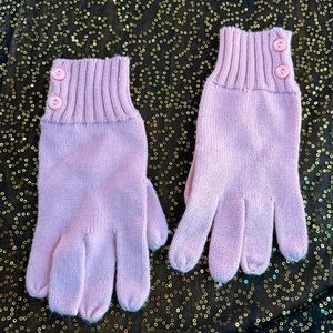 Cute Pink Button Gloves